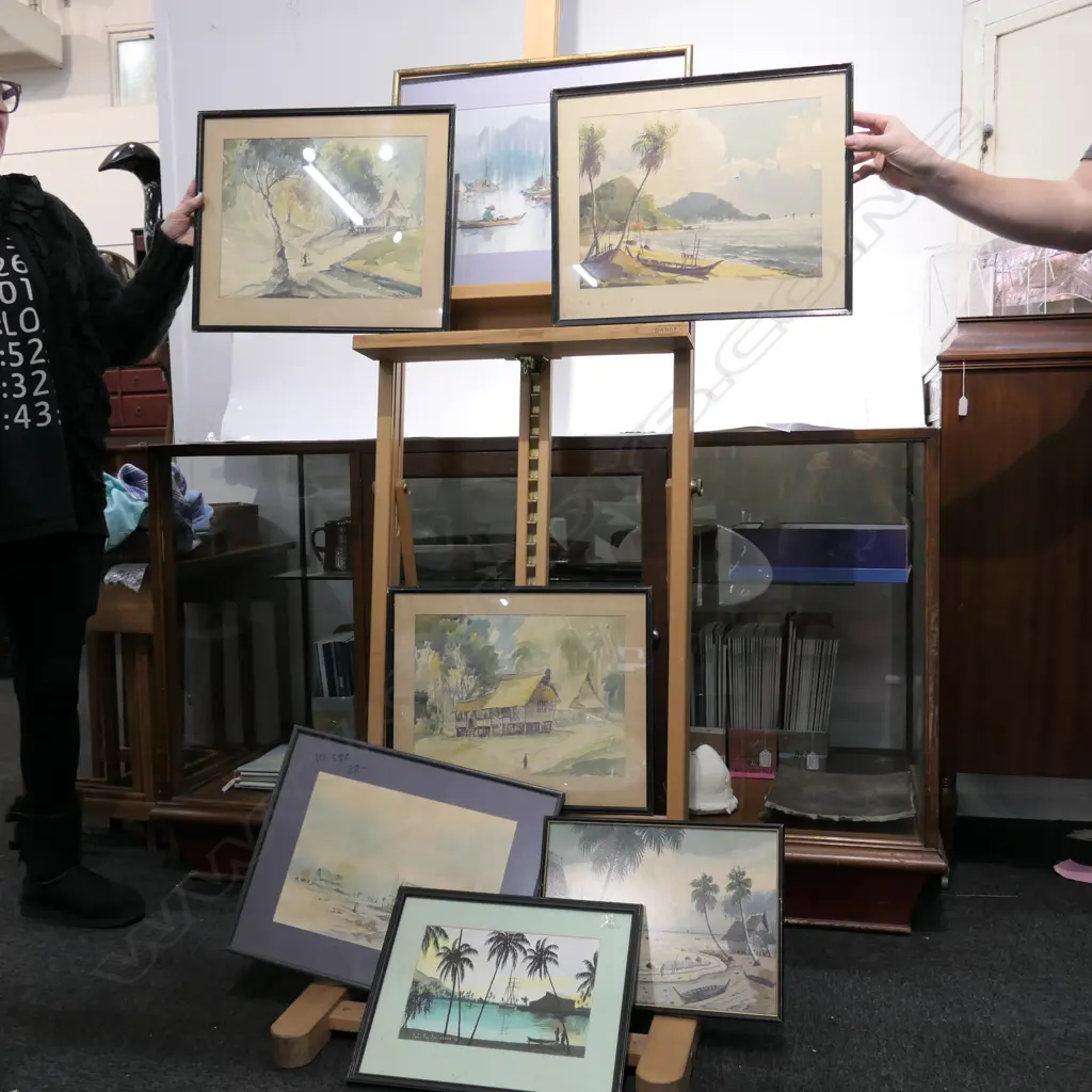 7 W/C'S ISLANDS / BOATS ETC INCL. JOHN POYNTON LARGEST FRAME 525 X 420 Image 1++