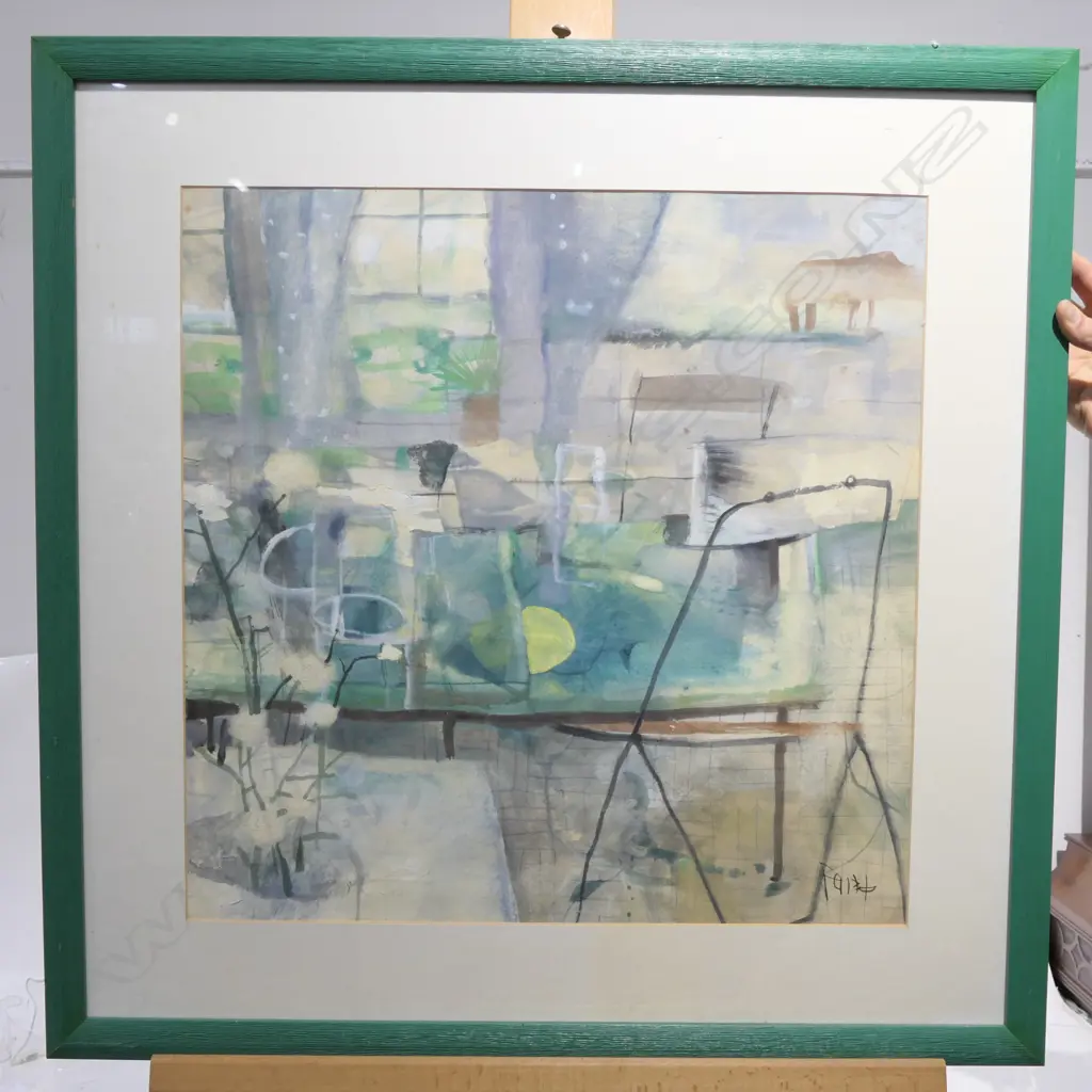 FRAMED ABSTRACT ARTWORK 740 X 760 MM Image 1++