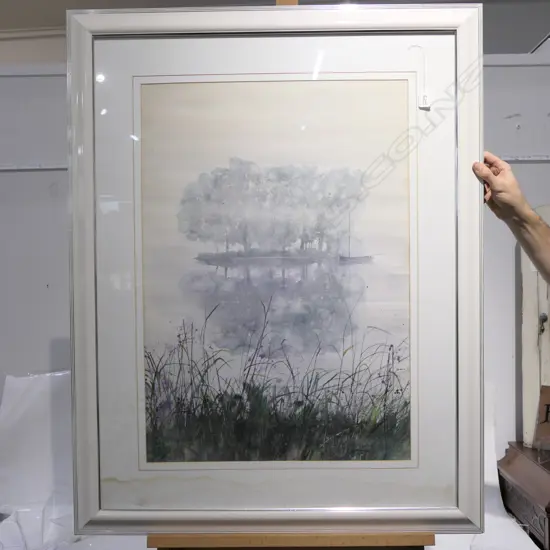 FRAMED W/COLOUR LAKE SCENE 1080 X 830 MM