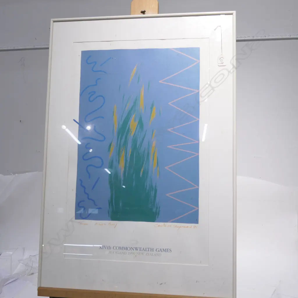 CAROL SHEPHEARD SCREEN PRINT SWIM 1985 660 X 410 MM ARTISTS PROOF Image 1++