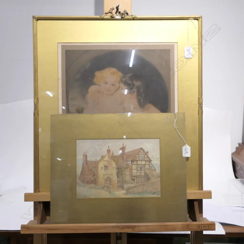 2 ARTWORKS; PRINT BY LAWRENCE & W/C HOUSE Image 1++