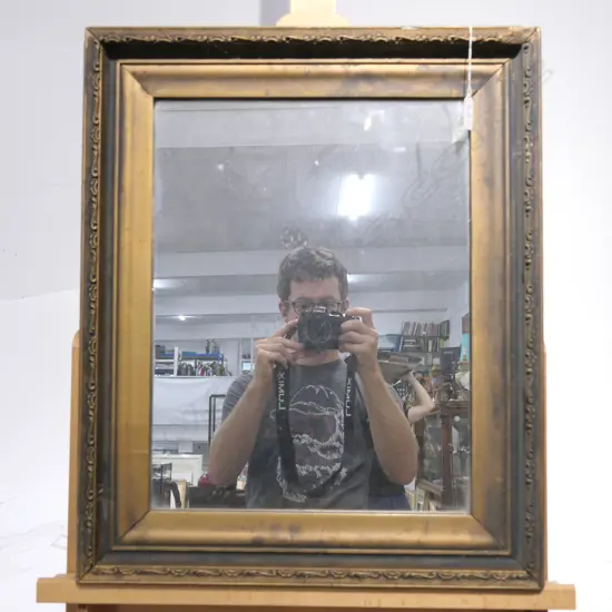 GILT FRAMED MIRROR H 610 MM