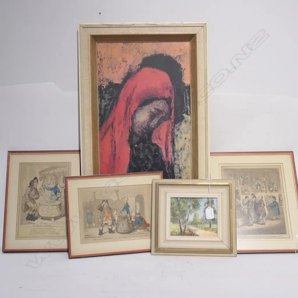 FRAMED OIL / 3 COLOUR ETCHINGS / PRINT Image 1++
