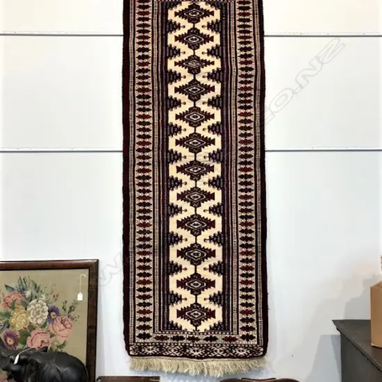 (241G) TURKOMAN RUNNER HAND KNOTTED 1960 X 730