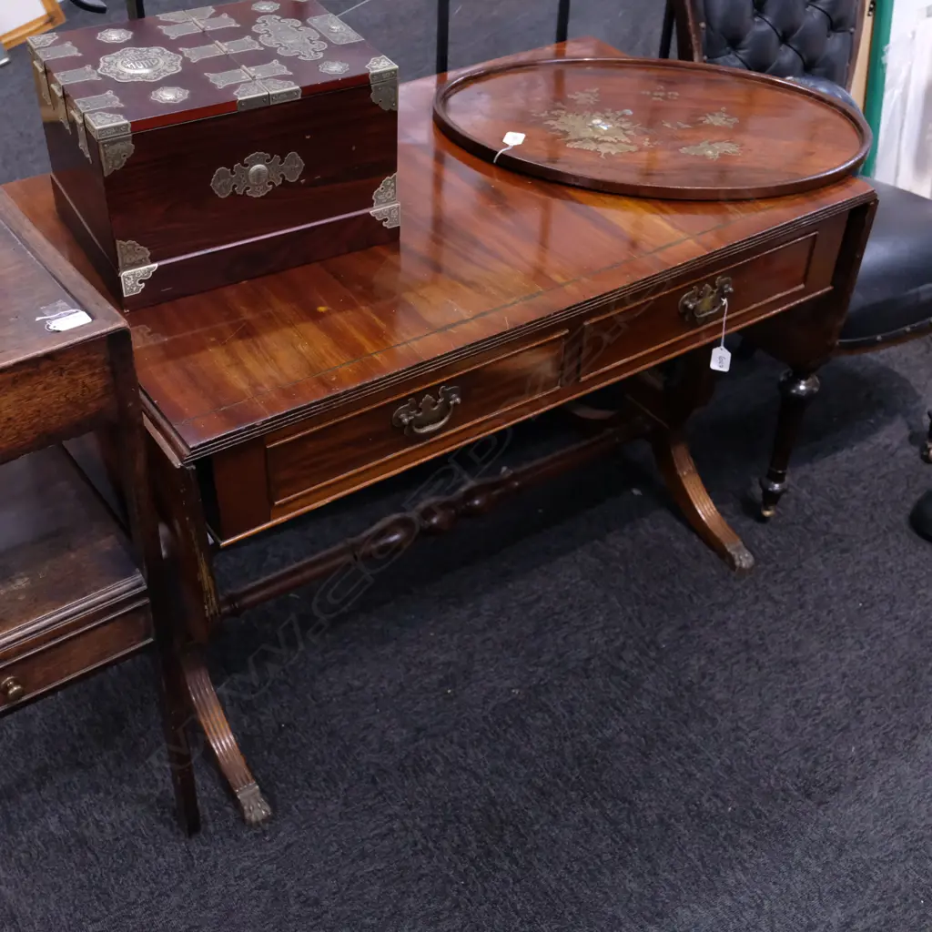 MAHOGANY SOFA TABLE  Image 1++