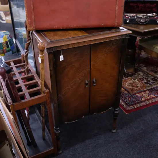 CONVERTED GRAMOPHONE TO A COCKTAIL CABINET H 950 MM