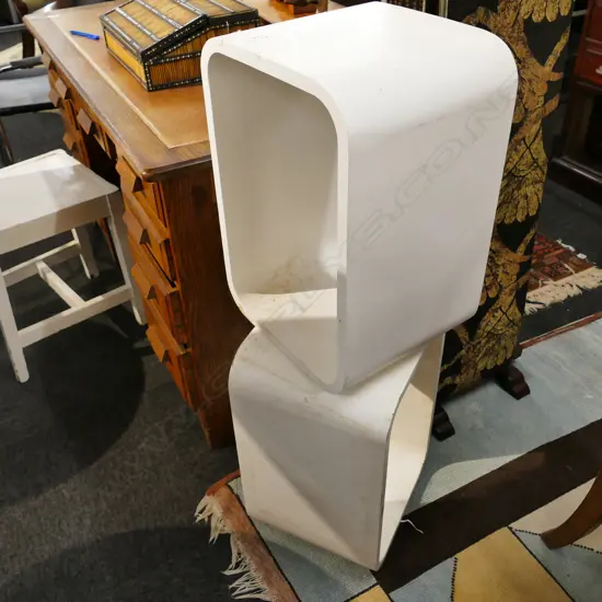 2 CONTEMPORARY SIDE TABLES H 500 MM