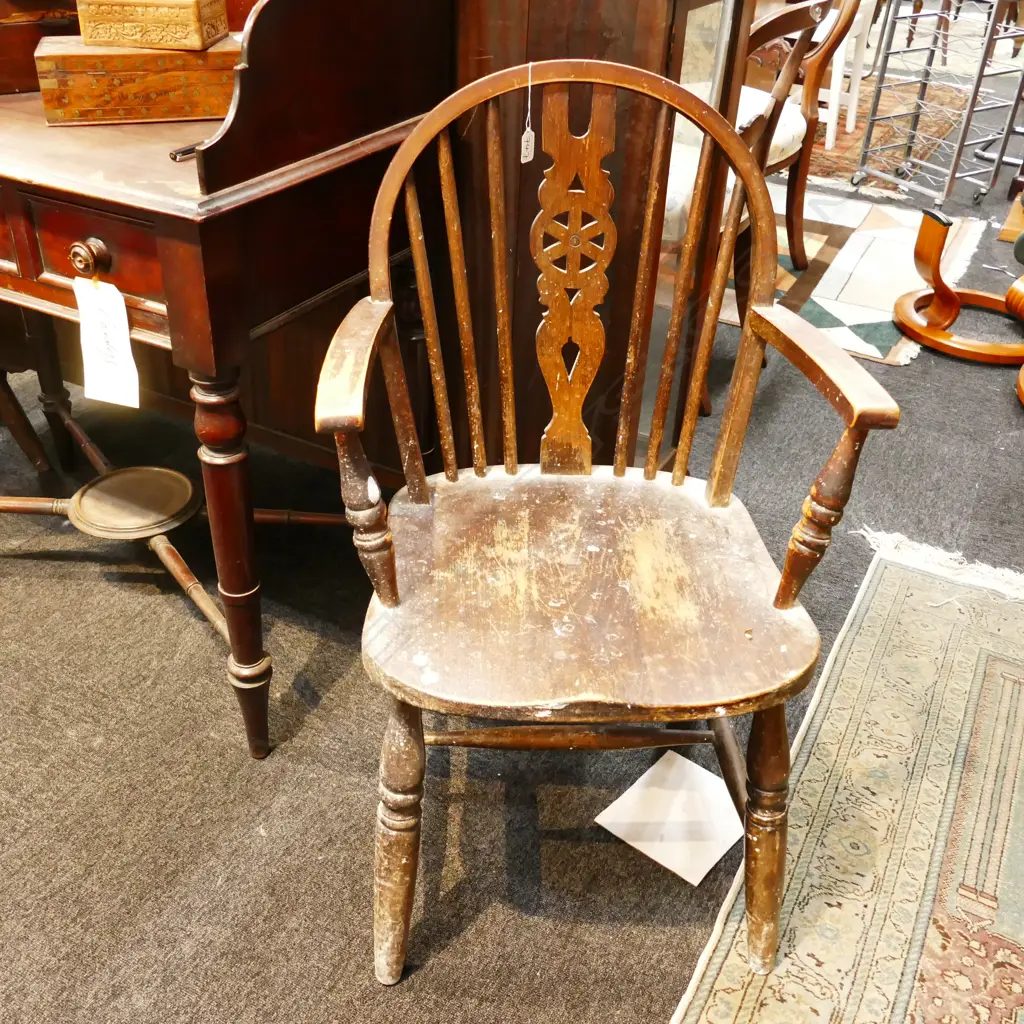 TWO COUNTRY SPOKE BACK CHAIRS A/F Image 1++