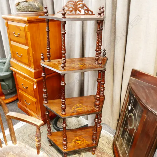 VICT INLAID WHATNOT H 1400 MM