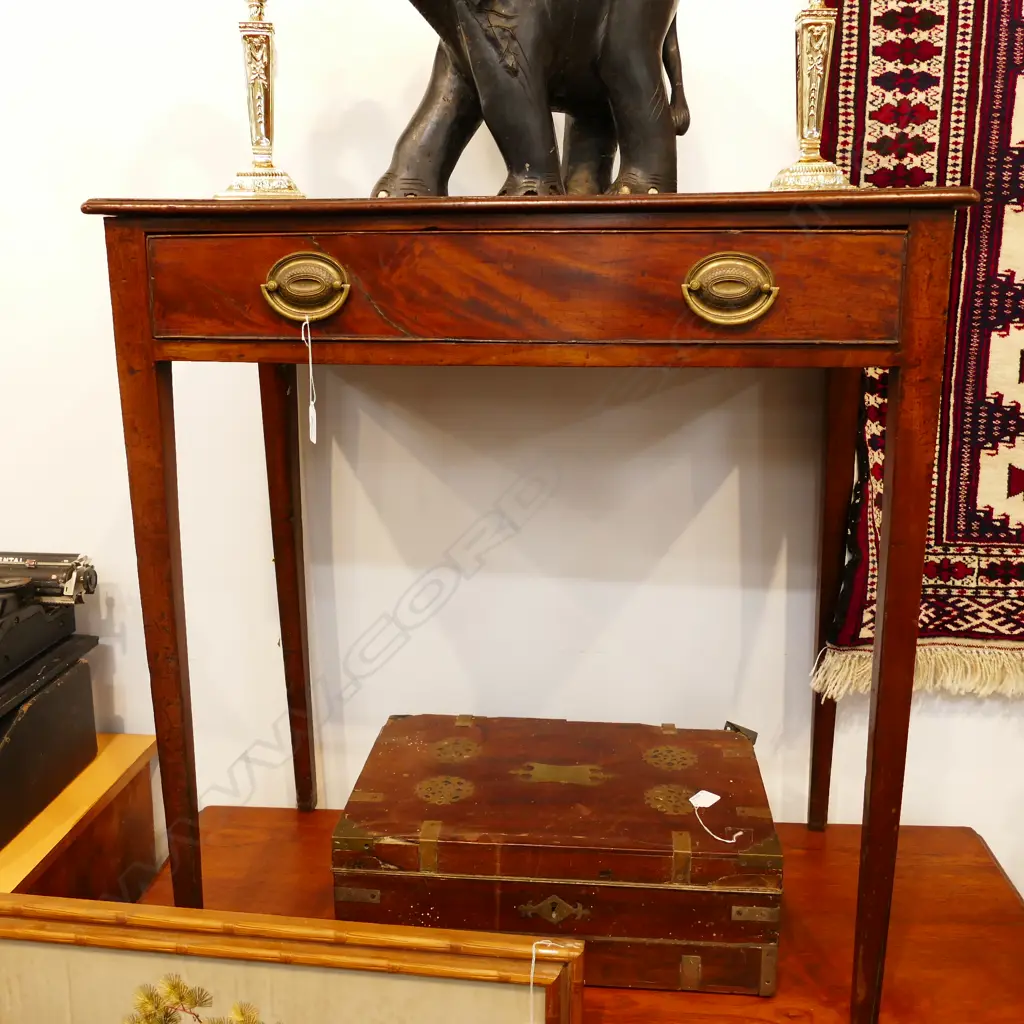 19THC SINGLE DRAWER SIDE TABLE L 750 MM Image 1++