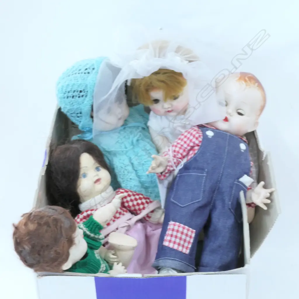 LOT ASST DOLLS INCL. VINTAGE COMPOSITE DOLLS ETC Image 1++