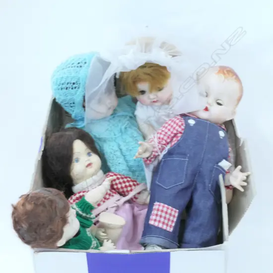 LOT ASST DOLLS INCL. VINTAGE COMPOSITE DOLLS ETC