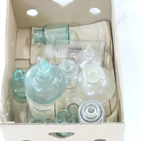 LOT ASST CHEMIST + EMBALMING JARS