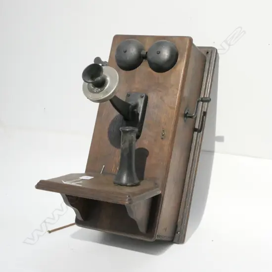 OAK FRAMED WALL PHONE 