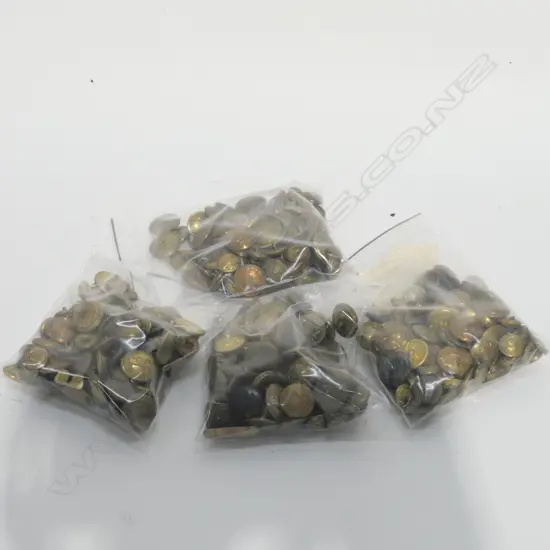 2 BAGS OF MILITARY BRASS BUTTONS