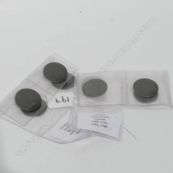 2 LOTS OF BRITISH HALF PENNY'S IN SLEEVES, (8)