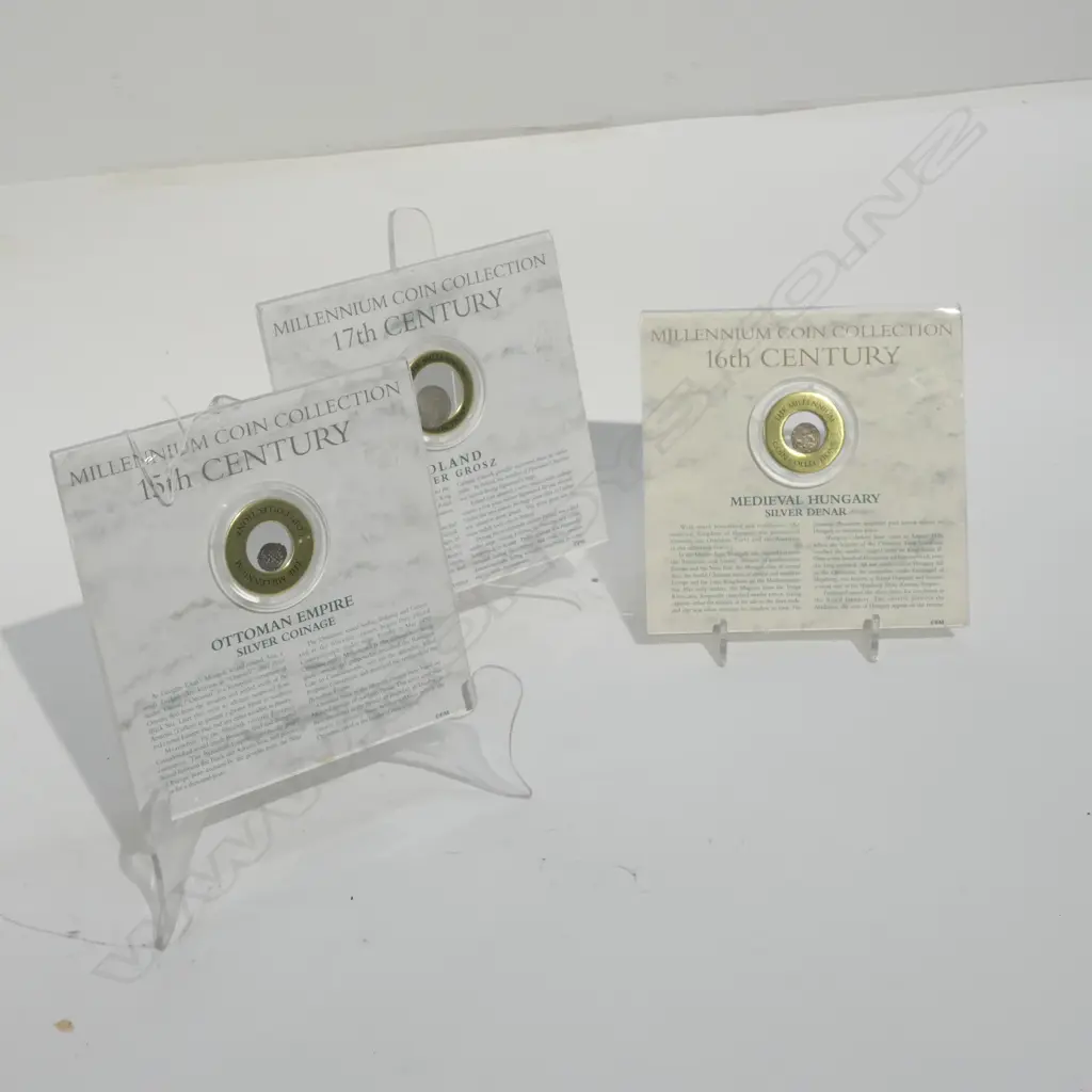 3 MILLENNIUM COINS 15TH, 16TH, 17TH CASED  Image 1++