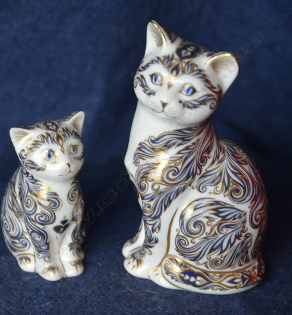 ROYAL CROWN DERBY LTD ED MAJESTIC CAT & KITTEN Image 1++
