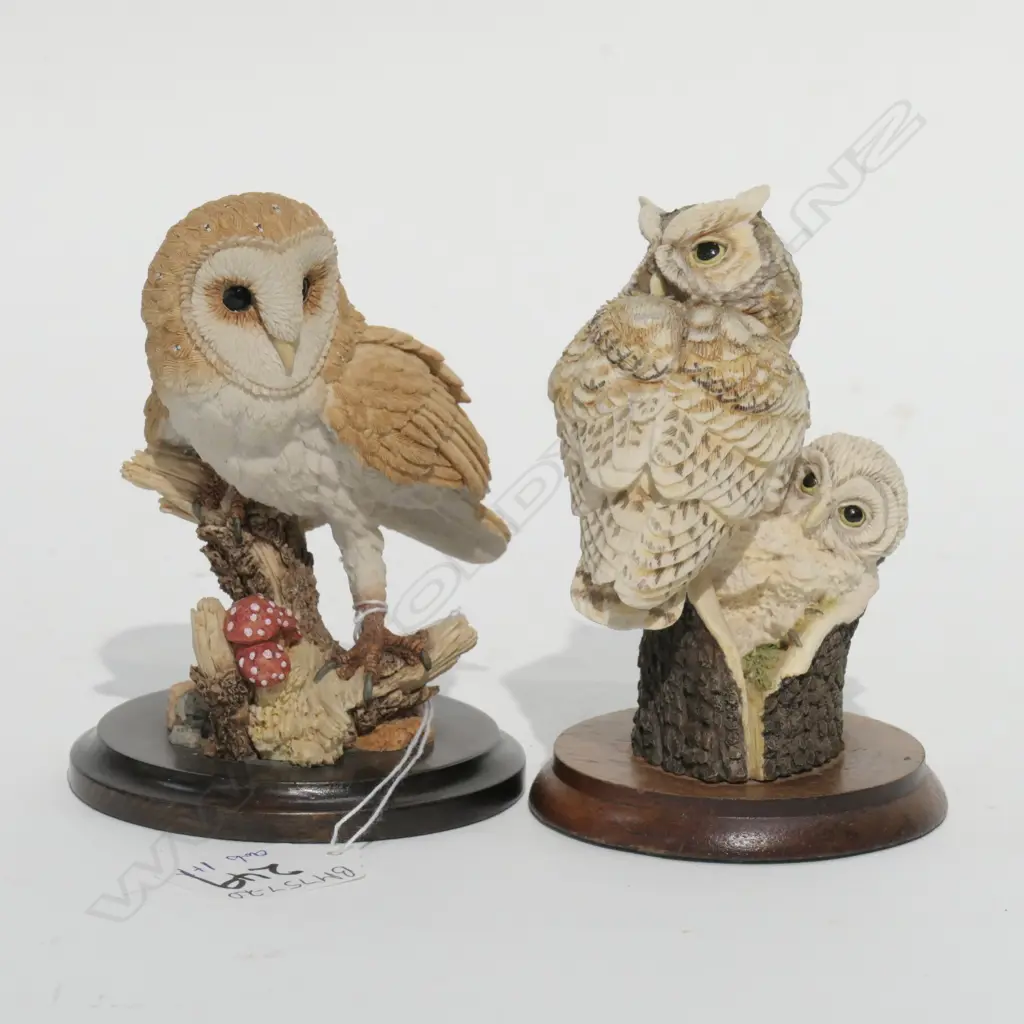 COUNTRY ARTISTS--2 X OWLS  RESIN Image 1++