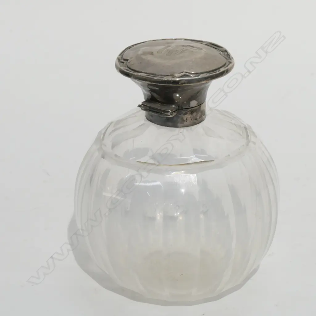 SILVER TOPPED SCENT BOTTLE Image 1++