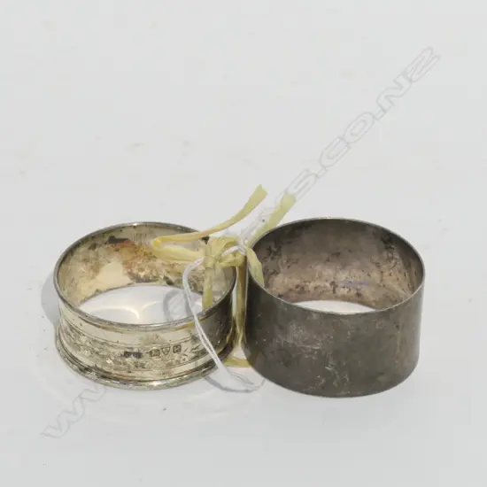2 SILVER SURVETTE RINGS 39GMS