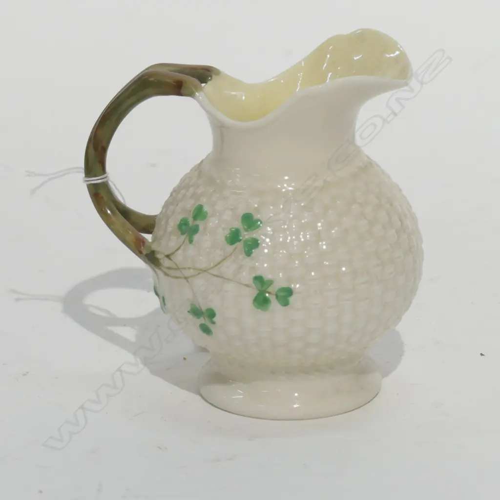 SMALL BELLEEK BLACK MARK JUG Image 1++