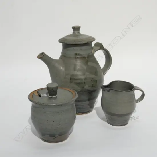 PETER STICHBURY COFFEE POT WITH SUGAR/ MILK JUG