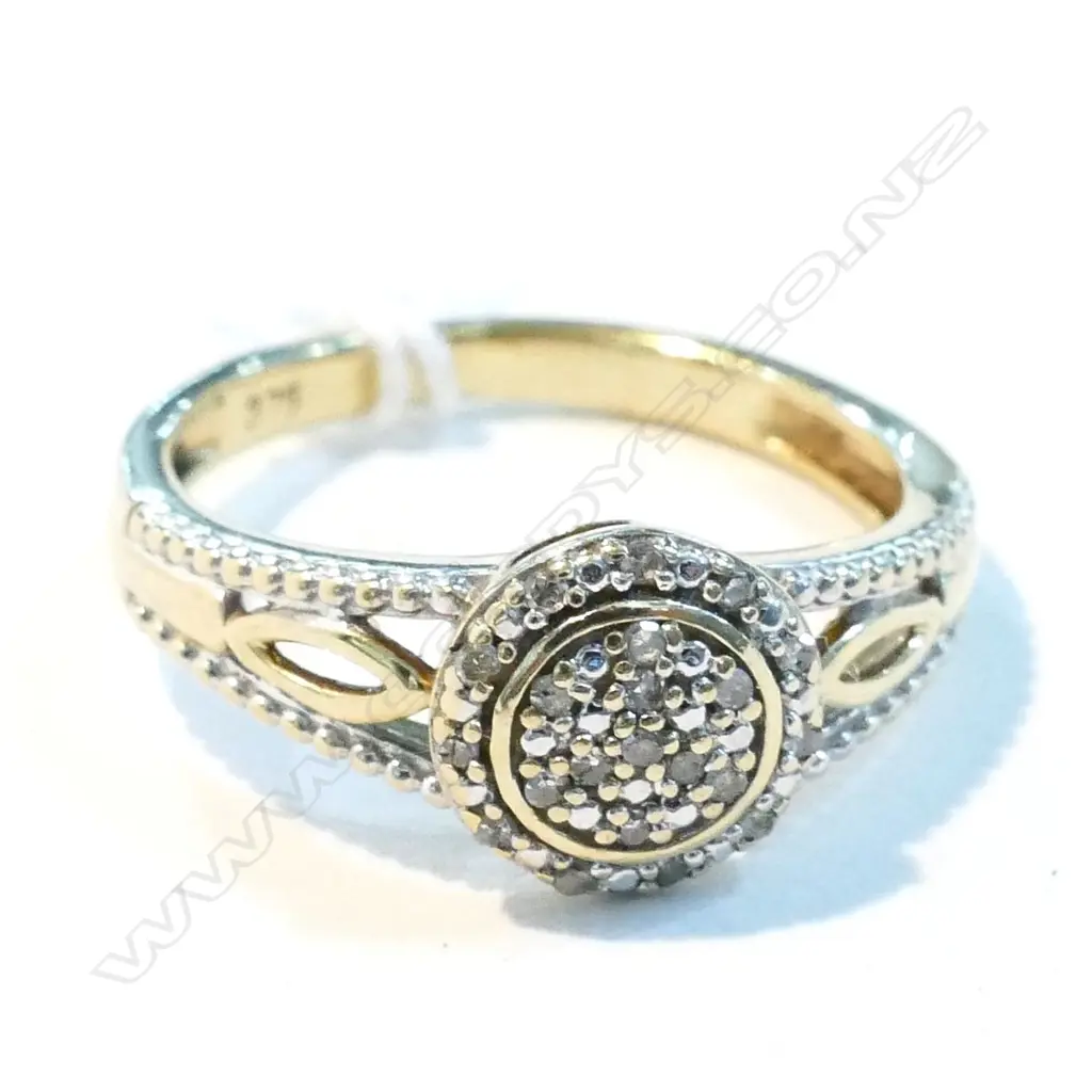 9CT GOLD MULTI DIAMOND RING 2.72GMS Image 1++