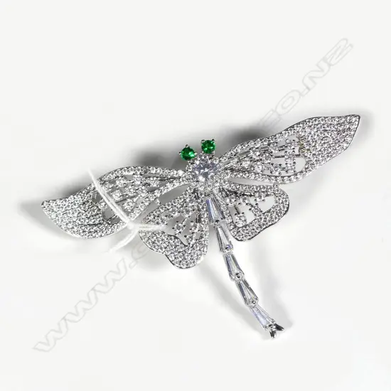 CZ MICRO PAVE'D DRAGONFLY BROOCH