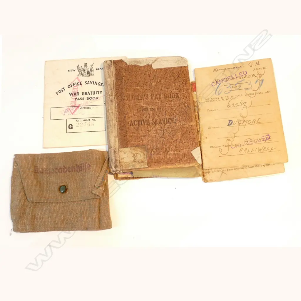 FOUR WWII NZ SERVICE MEDALS, ETC Image 1++