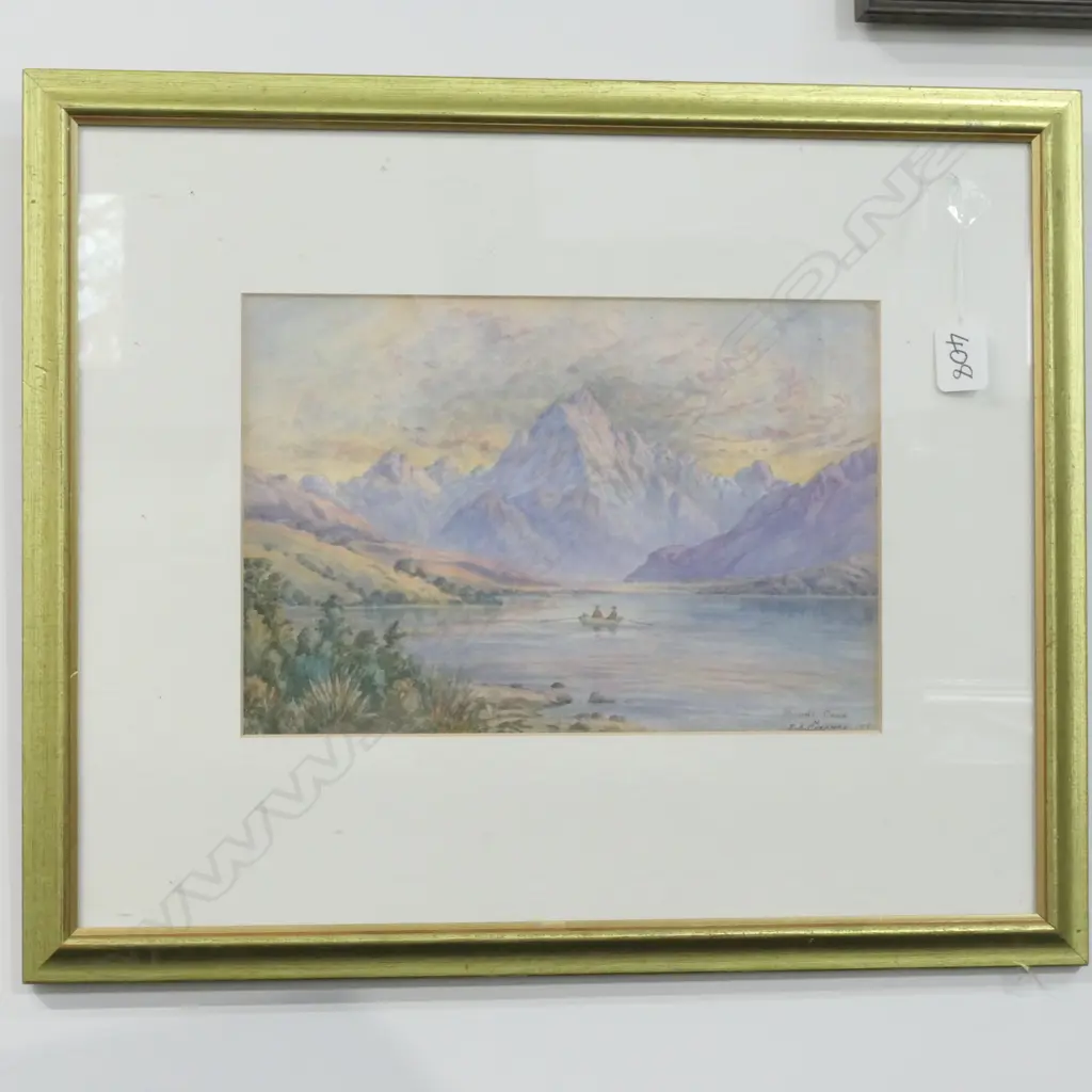 E A CHAPMAN W/C 'MOUNT COOK NZ' 1920 200 X 300MM Image 1++