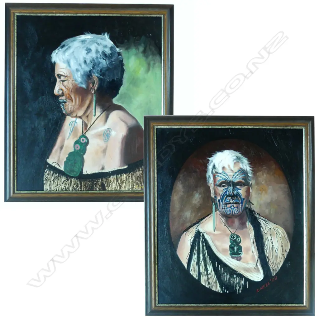 PR FOLK ART MAORI PORTRAITS, Image 1++