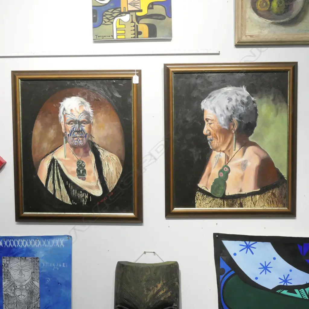 PR FOLK ART MAORI PORTRAITS, Image 1++