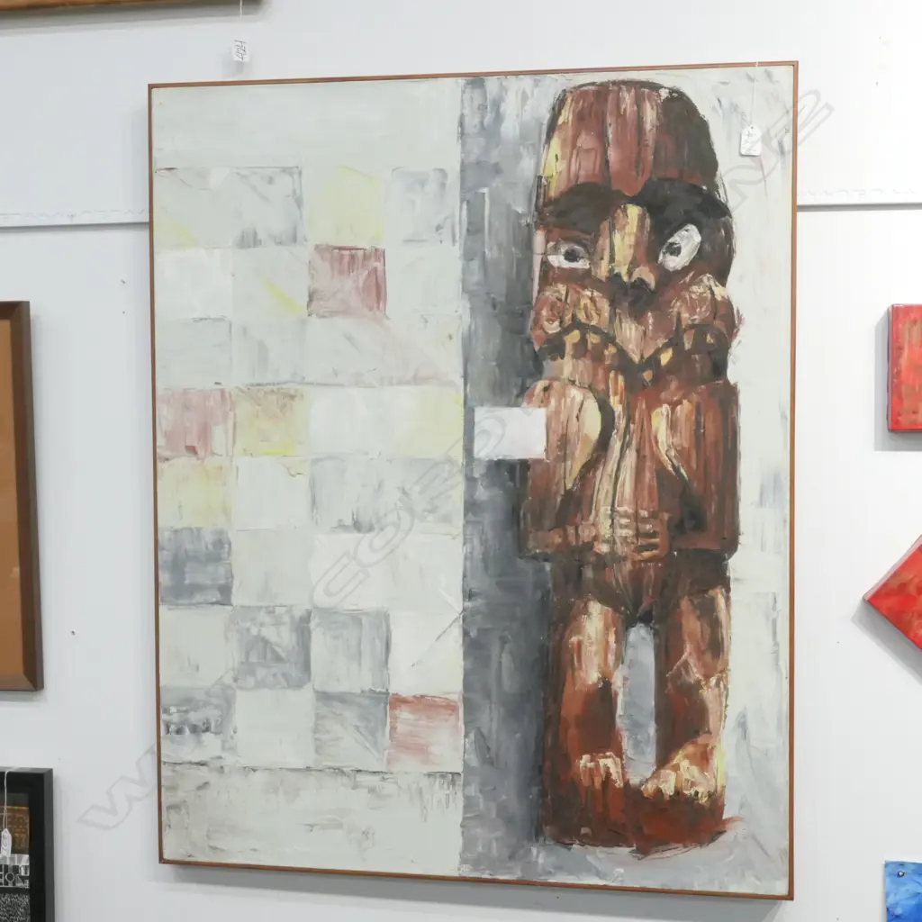 UN SIGNED OIL ON CANVAS 1110 X 810 MM Image 1++