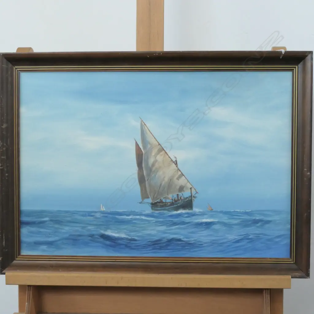 HERBERT COLE CARLTON (1890-1962) W/C DHOW UNDER SAIL. 370 X 540mm Image 1++