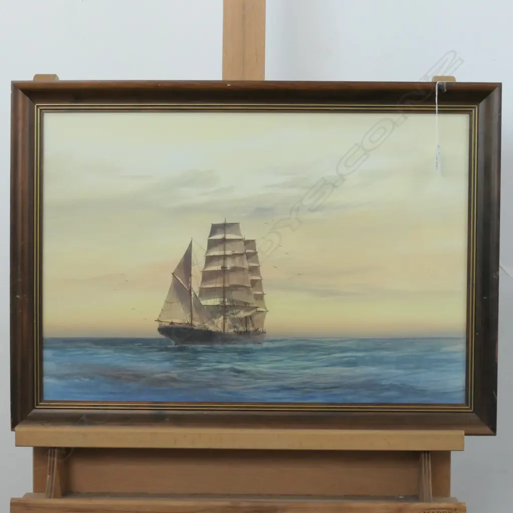 HERBERT COLE CARLTON (1890-1962) W/C SAILING SHIP. 370 X 540mm Image 1++