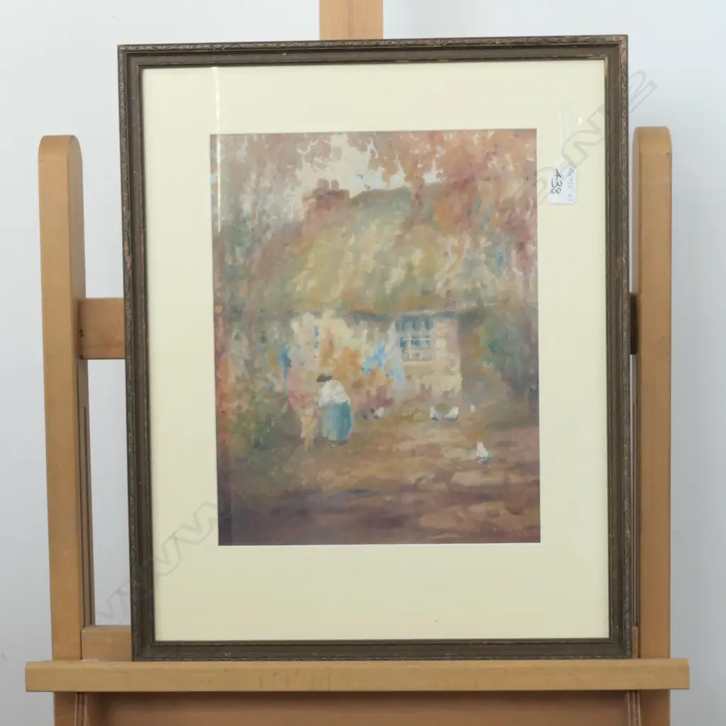 BLYTHE FLETCHER GOUACHE PAINTING COURTYARD  Image 1++