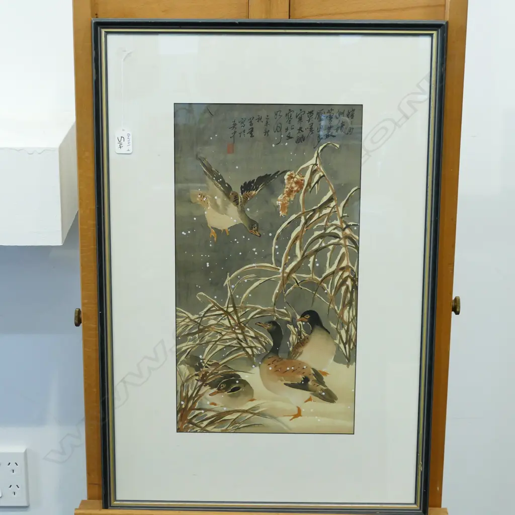 CHINESE PAINTING - DUCKS IN SNOW A/U  Image 1++