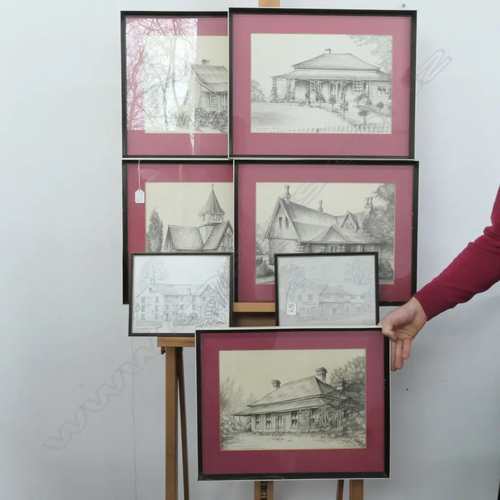 5 FRAMED HISTORICAL STUDY'S BY JOHN H ALEXANDER + 2  BY NICHOL 380 X 480 MM  Image 1++