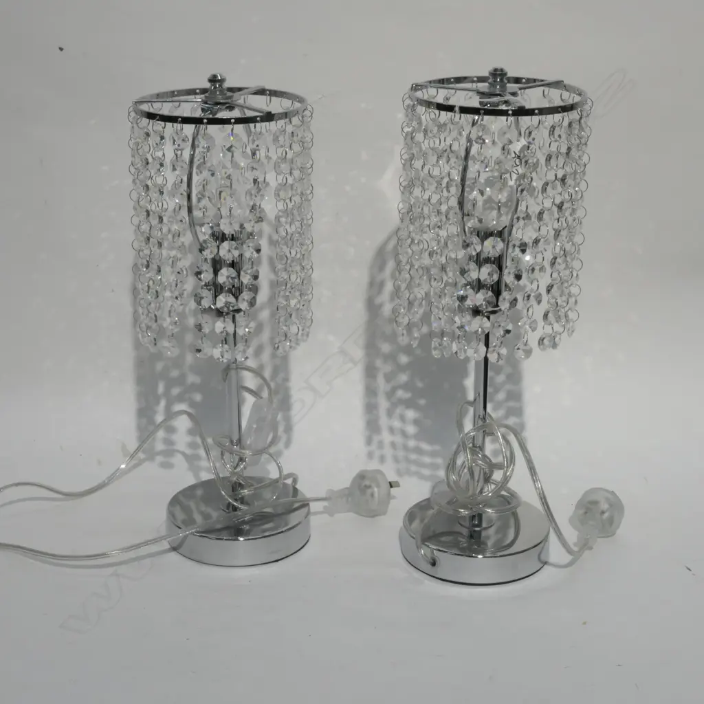 PR CRYSTAL DECORATED BEDSIDE LAMPS H. 370MM  Image 1++
