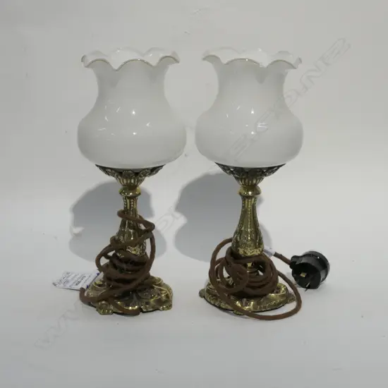 PR OF BRASS TABLE LAMPS