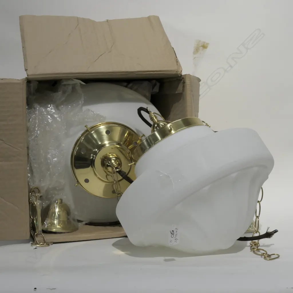 DECO STYLE HANGING LIGHTS X 2 Image 1++