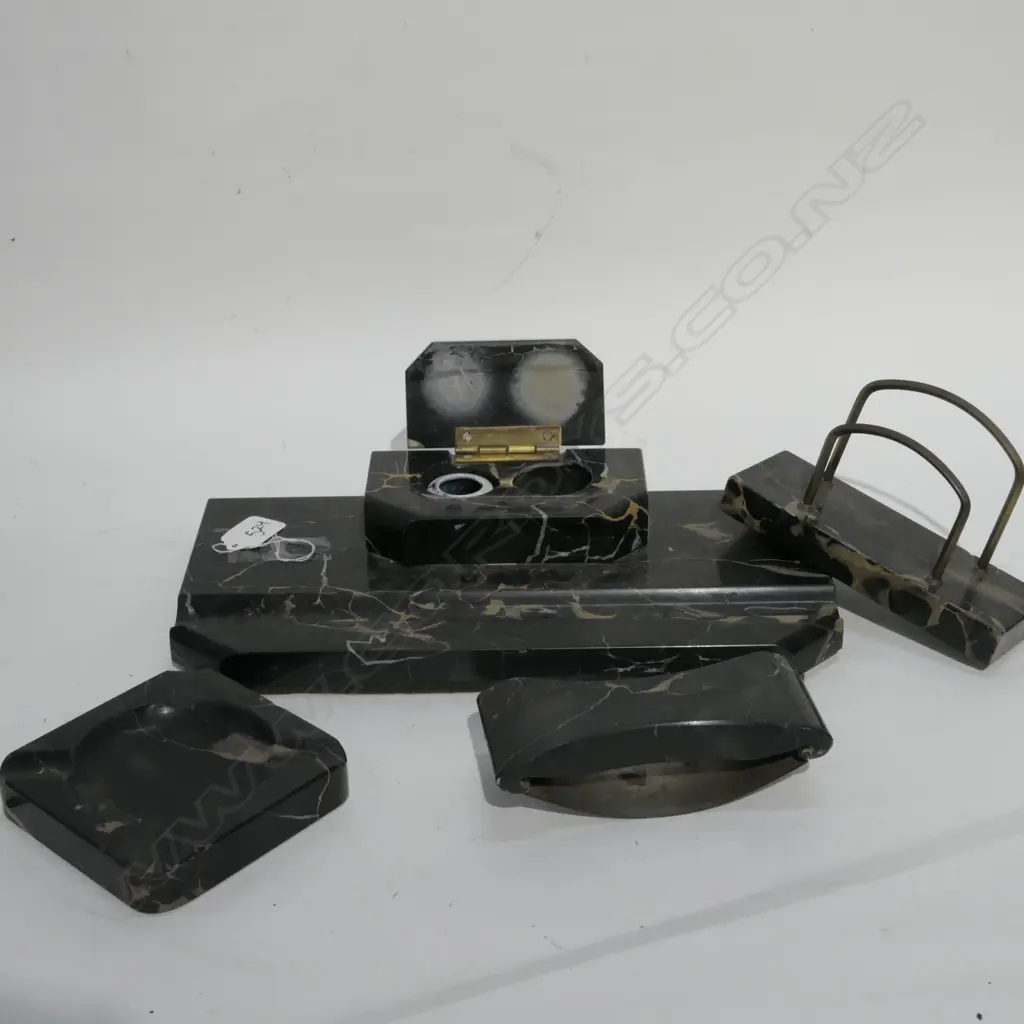 ART DECO MARBLE DESK SET Image 1++