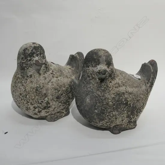 PR POTTERY FAT BIRDS VOLCANIC TYPE GLAZE H.255MM