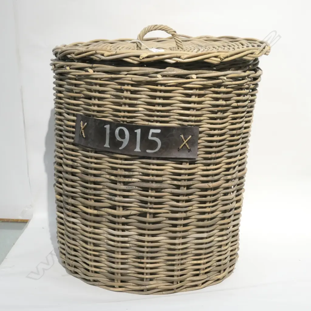 2 STACKING WICKER BASKETS - LARGEST 560MM Image 1++