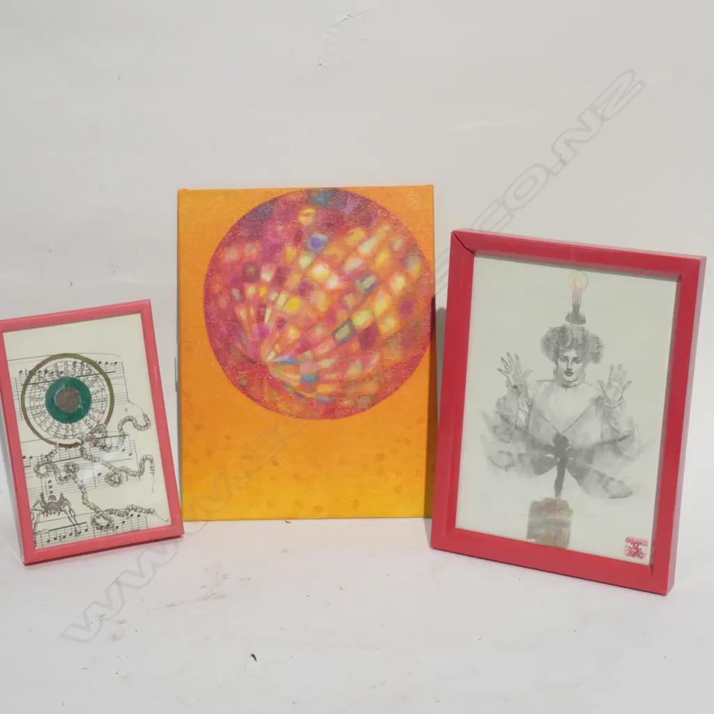 3 ARTWORKS R SUTTON/W VAN HEESWIJK + KENNETH MERRICK 230 X 170 MM Image 1++