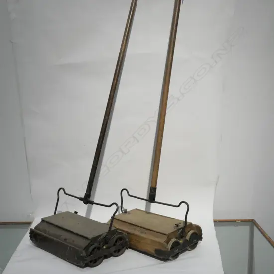 TWO VINTAGE CARPET SWEEPERS