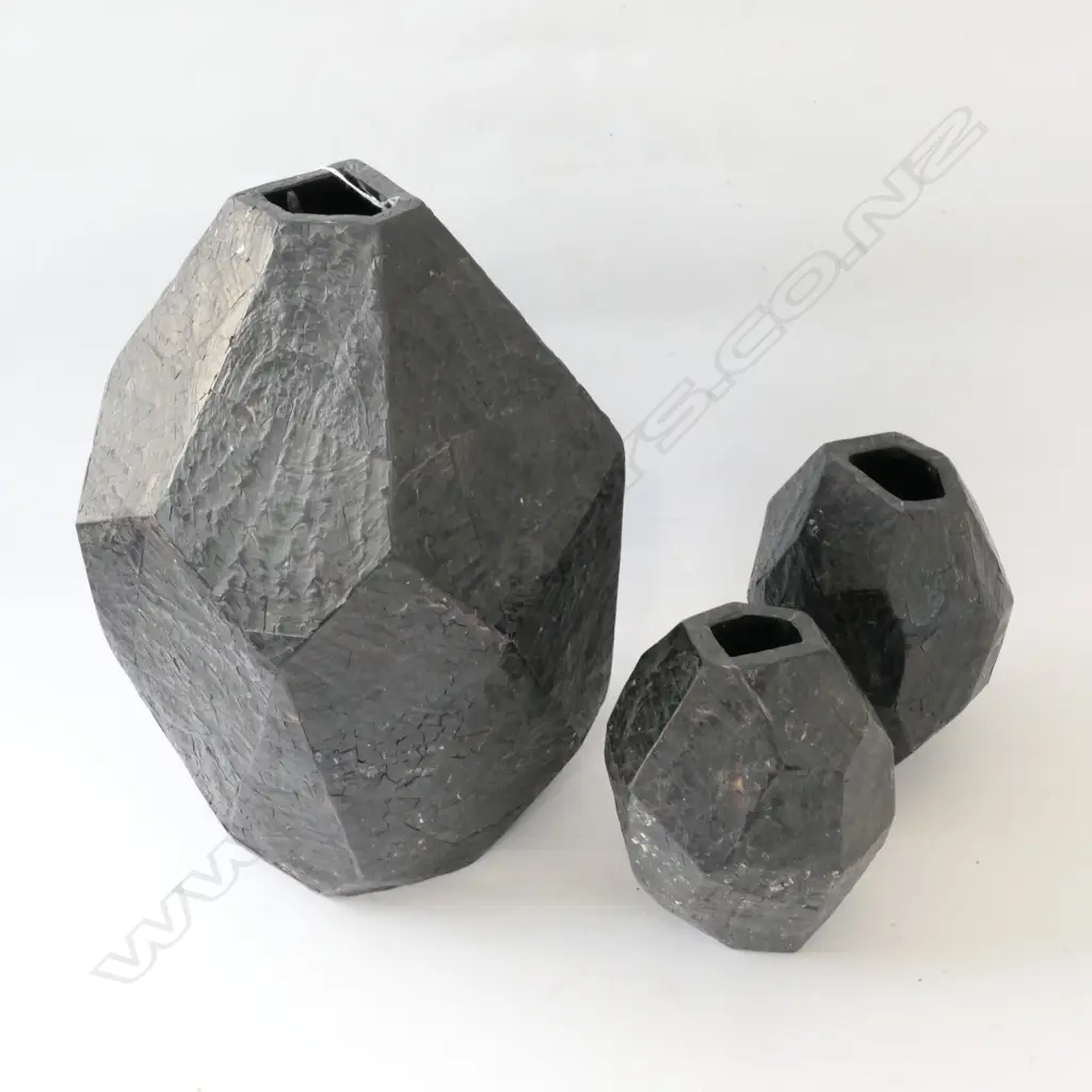 3 'KRYPTO' VASES BY LANE CRAWFORD RRP $3280 Image 1++