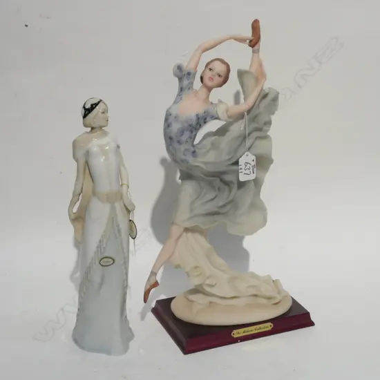 TWO PORCELAIN FIGURINES R. DOULTON 'CHRISTINA' H. 330MM, 'THE MILANO COLLECTION' BALLERINA