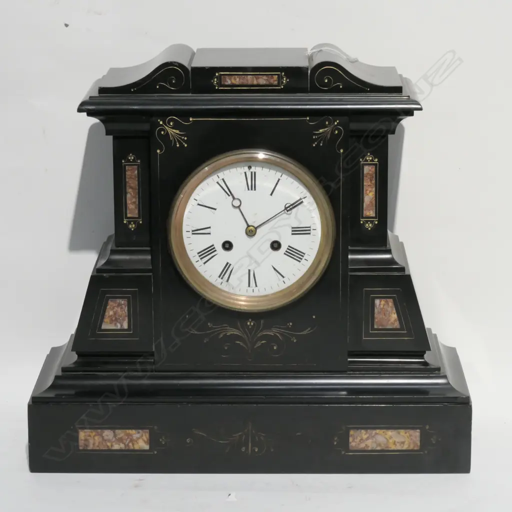 VICT. SLATE MANTLE CLOCK H. 360 Image 1++